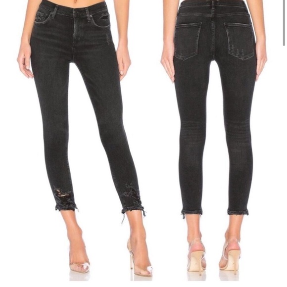 Agolde Sophie Hi Rise Distressed Jeans Size 31 - Picture 2 of 9